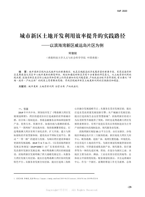 何俊锐：城市新区土地开发利用效率提升的实践路径