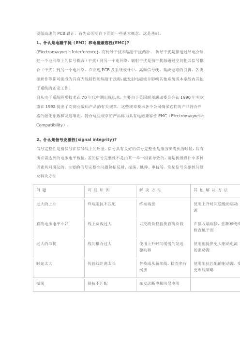 做PCB时信号的一些概念