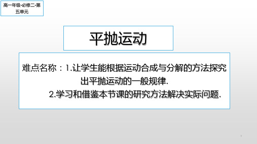 平抛运动 高中物理必修课件PPT 人教版
