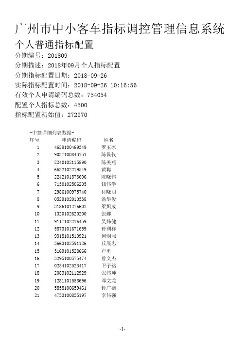 广州市中小客车指标调控管理信息系统