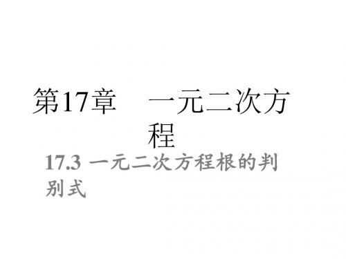 (沪科版)八年级数学下册(课件)备用课件 17.3 一元二次