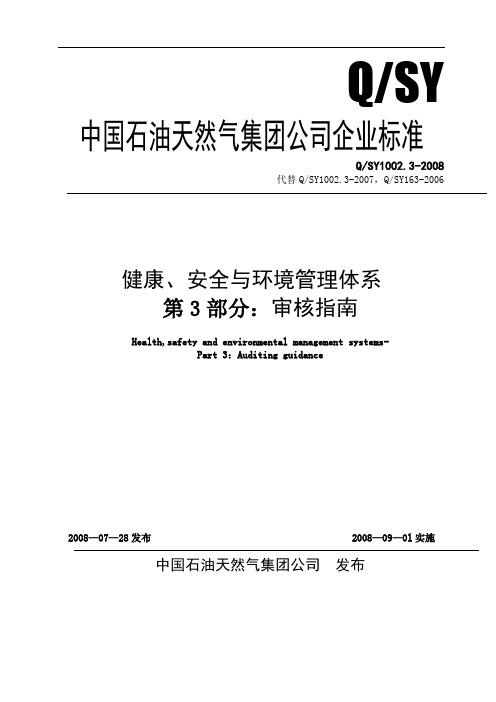 中国石油天然气集团公司企业标准