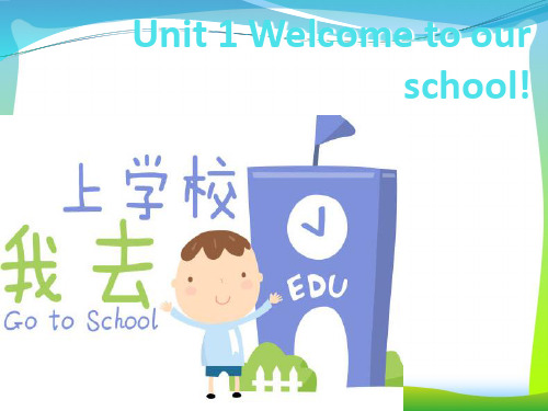 人教精通版五年级：Unit 1 Welcome to our school! Lesson 1课件1