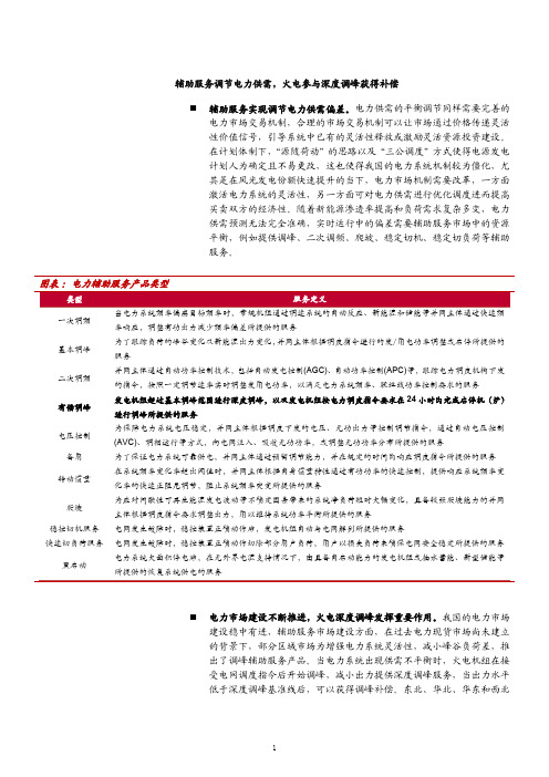 电力辅助服务产品类型及各地区辅助服务市场政策汇总