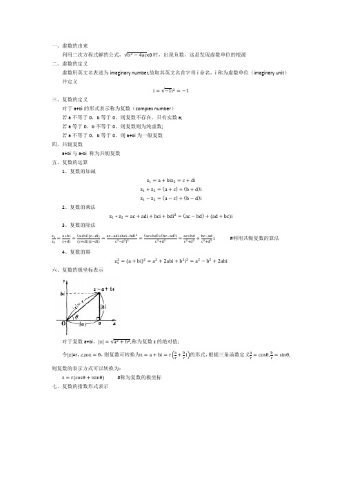 复数基础知识