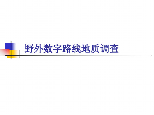 4野外数字路线地质调查