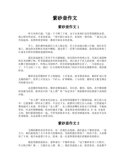 紫砂壶作文