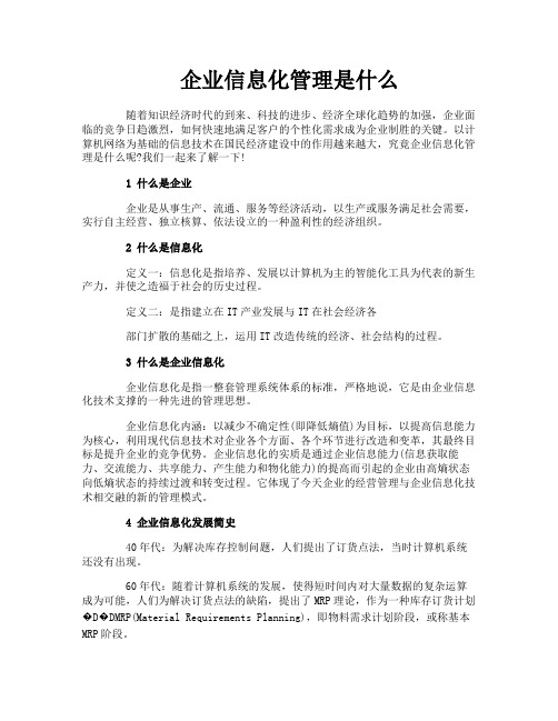 企业信息化管理是什么