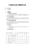 中国历史文选课程教学大纲