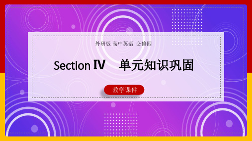 高中英语外研版必修四《Module 6 Section Ⅳ》课件