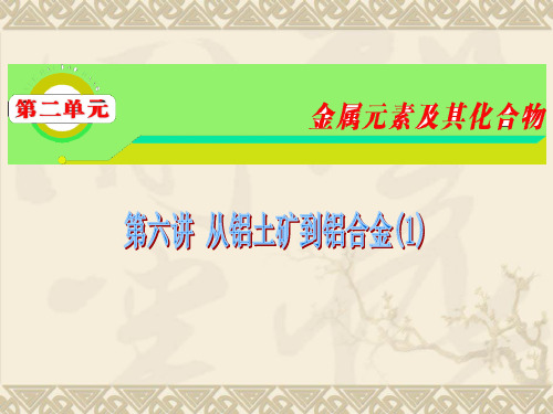 【化学课件】2012届高考化学从铝土矿中提取铝考点复习