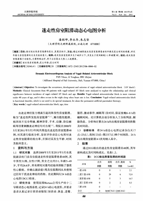 迷走性房室阻滞动态心电图分析