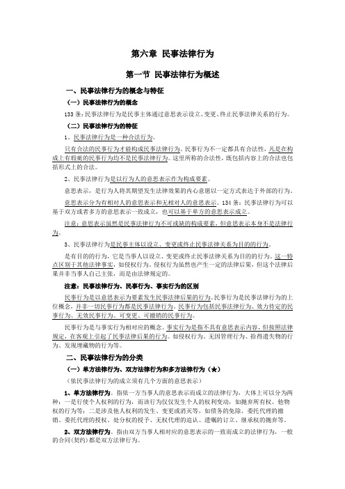 005民法(典)第一编总则——第六章民事法律行为