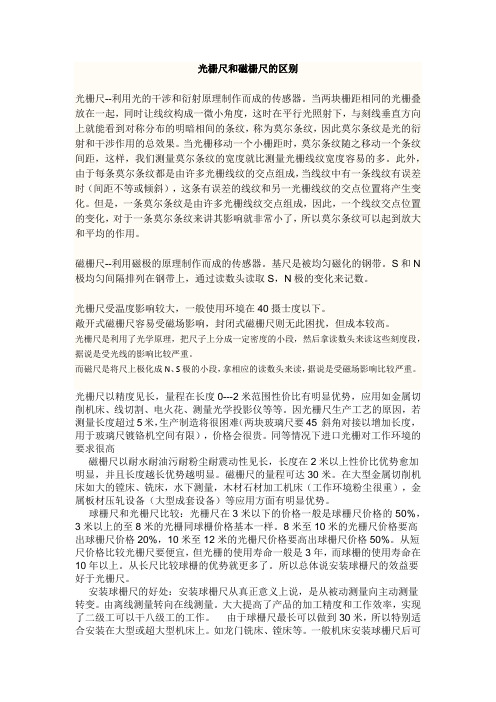 光栅尺和磁栅尺的区别