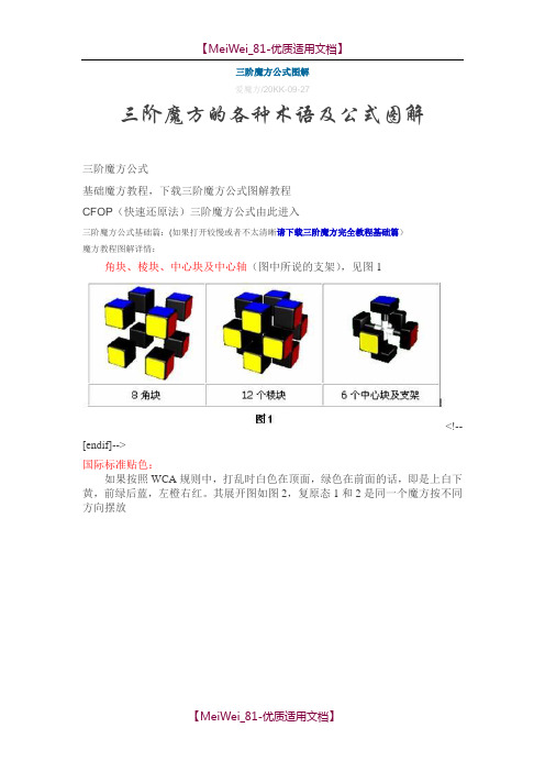 【9A文】三阶魔方公式图解