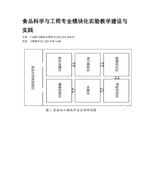 食品科学与工程专业模块化实验教学建设与实践