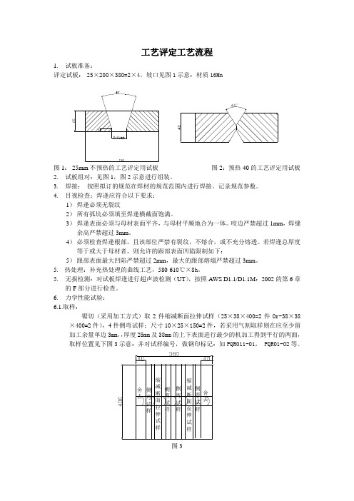 焊接工艺评定流程