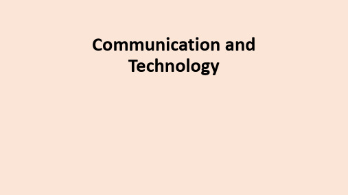 KET单词分类学习:Communication and Technology