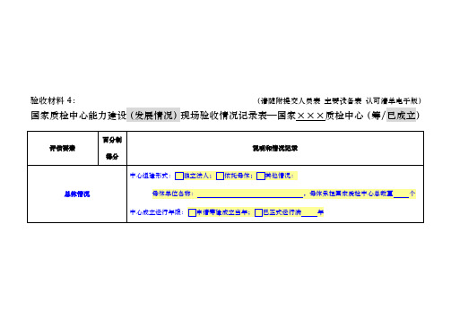 公司现场记录表