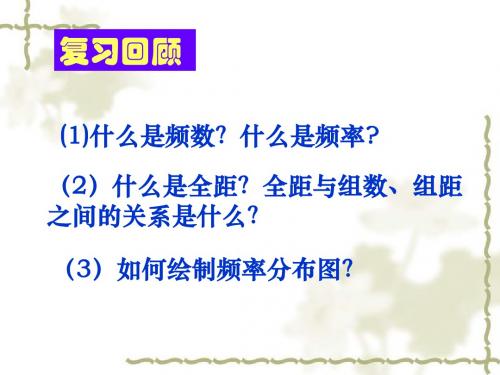 频率分布直方图与折线图1 人教课标版精品课件