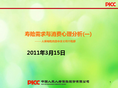 寿险需求与消费心理分析(ppt 141页)