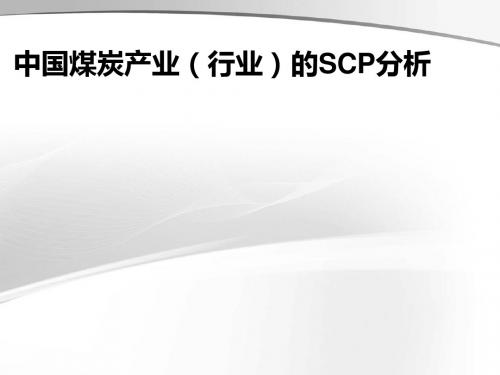 产业经济学煤炭行业SCP分析