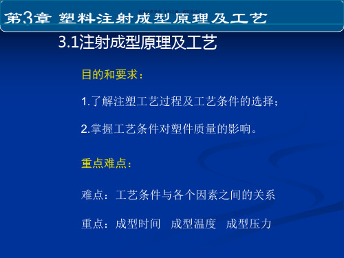 注射成型原理和工艺