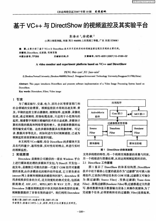 基于VC++与DirectShow的视频监控及其实验平台