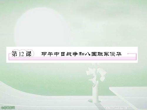 历史必修ⅰ人教版第12课甲午中日战争和八国联军侵华课件
