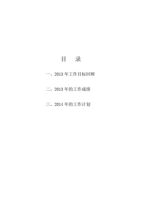 龙潭公司2013年总结