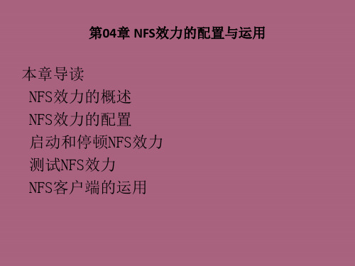 NFS服务的配置与应用ppt课件