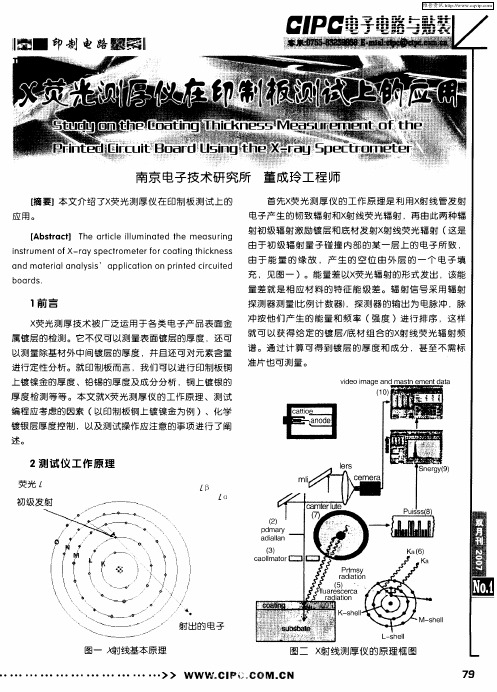 X荧光测厚仪在印制板测试上的应用