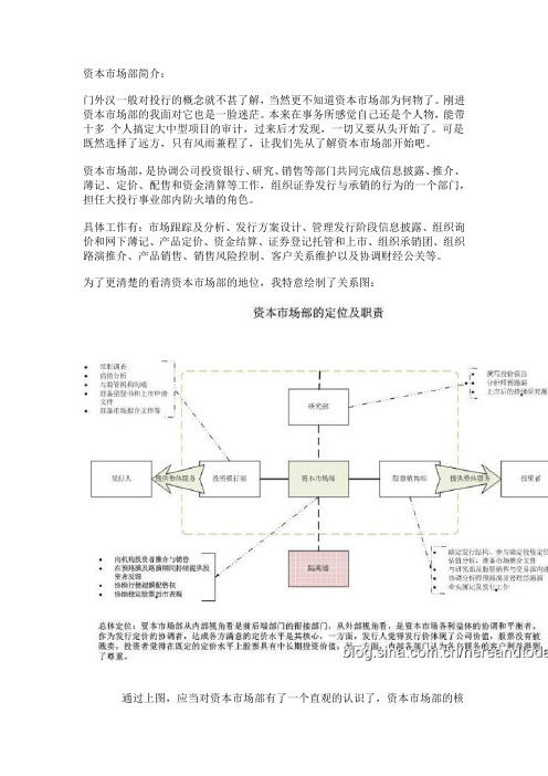 资本市场部简介