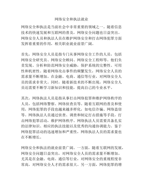 网络安全和执法就业