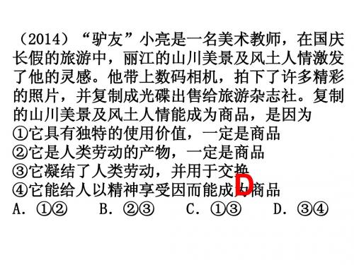 经济生活专题一 重点题型