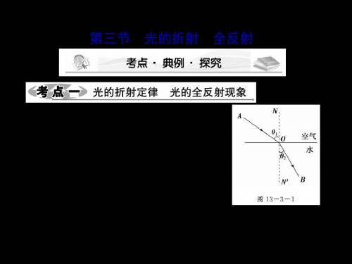 2019课堂高考物理大一轮361度全程复习课件：光的折射全反射 共39页