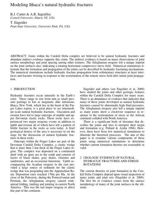 Modeling Ithaca’s natural hydraulic fractures