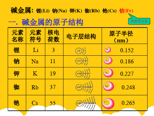 碱金属元素课件(汇报课)ppt实用资料