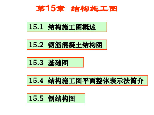 画法几何与土木建筑制图 第15章  结构施工图