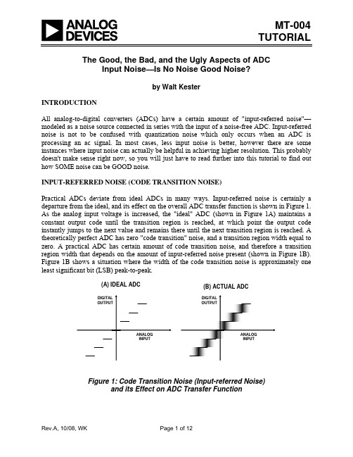 The Good, the Bad, and the Ugly Aspects of ADC Input Noise