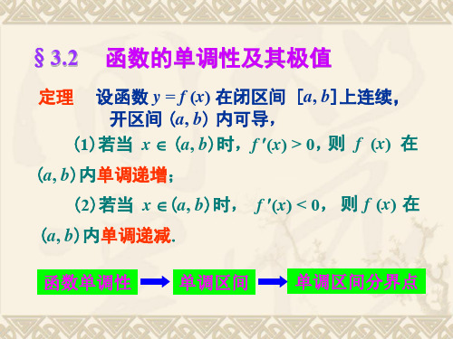 3.2 函数的单调性及其极值