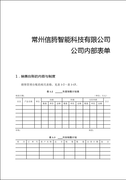 客户管理台账