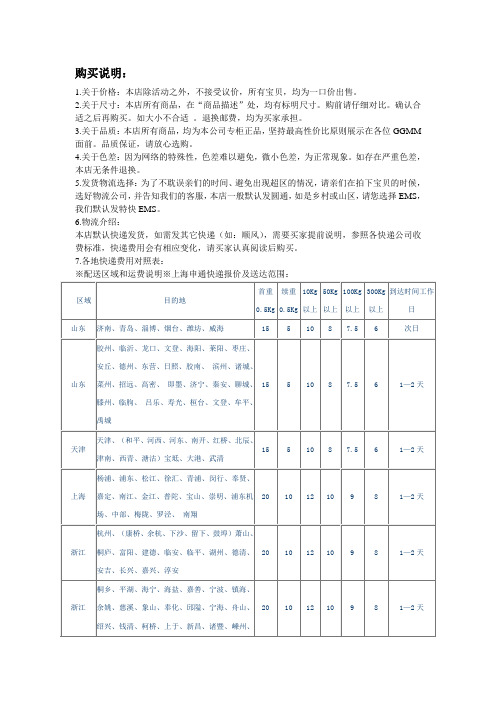 淘宝购买说明