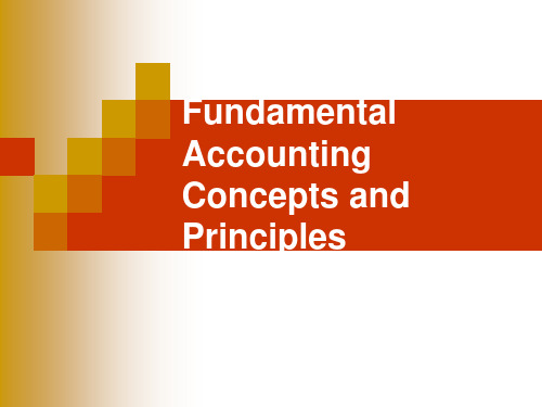 Fundamental Accounting Concepts and Principles