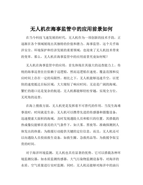 无人机在海事监管中的应用前景如何