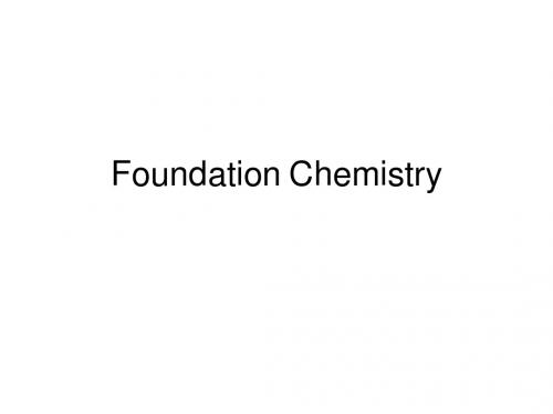 Foundation Chemistry