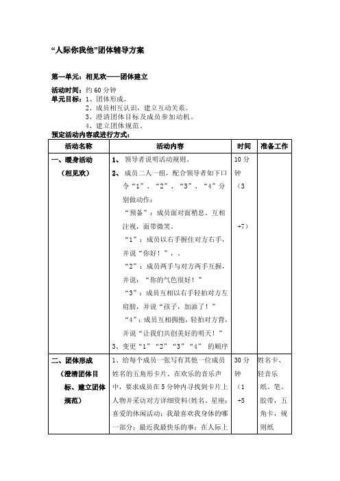 6人际你我他团体辅导