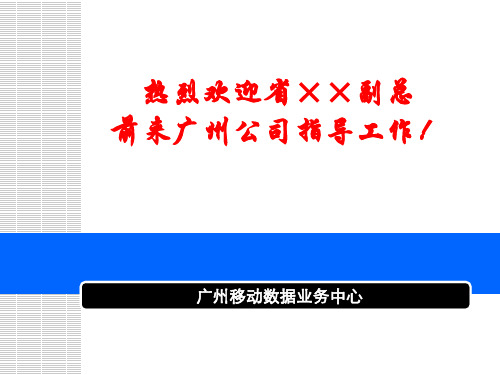 某移动数业中心汇报材料