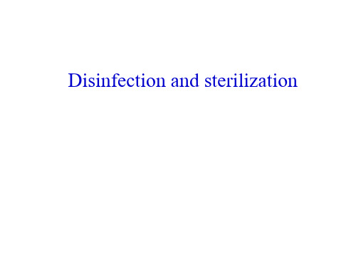 disinfection and sterilization英文PPT课件