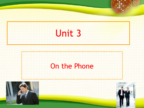 Unit-3 唐-On-the-Phone